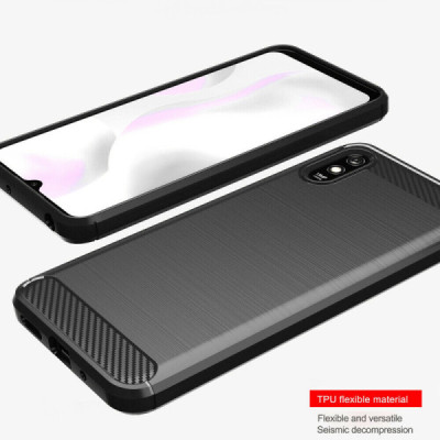Husa pentru Xiaomi Redmi 9A / Redmi 9AT - Techsuit Carbon Silicone - Black - 4