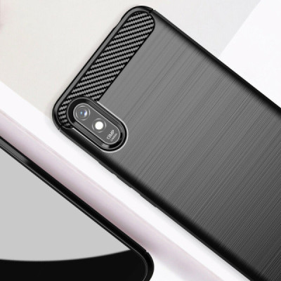 Husa pentru Xiaomi Redmi 9A / Redmi 9AT - Techsuit Carbon Silicone - Black - 5
