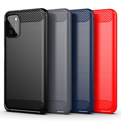 Husa pentru Xiaomi Poco M3 - Techsuit Carbon Silicone - Black - 6