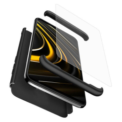 Husa pentru Xiaomi Poco M3 + Folie - GKK 360 - Black - 1