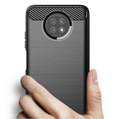 Husa pentru Xiaomi Redmi Note 9T 5G - Techsuit Carbon Silicone - Black - 3