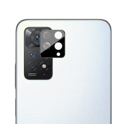 Folie Camera pentru Xiaomi Redmi Note 11 Pro 4G / 5G - Mocolo Silk HD PRO Camera Glass - Black - 4