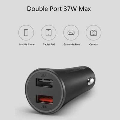 Incarcatoare si cabluri de date 2x USB Fast Charging 37W - Xiaomi Mi (CC06ZM) - Black (Blister Packing) - 7