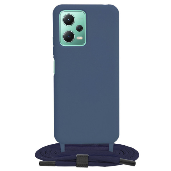 Husa pentru Xiaomi Redmi Note 12 5G / Poco X5 - Techsuit Crossbody Lanyard - Blue