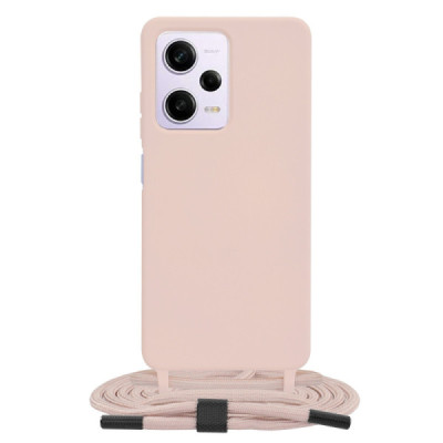 Husa pentru Xiaomi Redmi Note 12 Pro 5G / Poco X5 Pro - Techsuit Crossbody Lanyard - Pink - 1