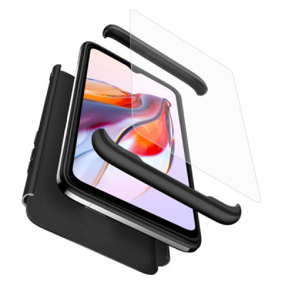 Husa pentru Xiaomi Redmi 12C + Folie - GKK 360 - Black - 1