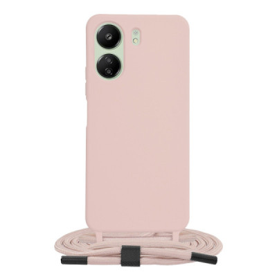 Husa pentru Xiaomi Redmi 13C 4G / Poco C65 - Techsuit Crossbody Lanyard - Pink - 1