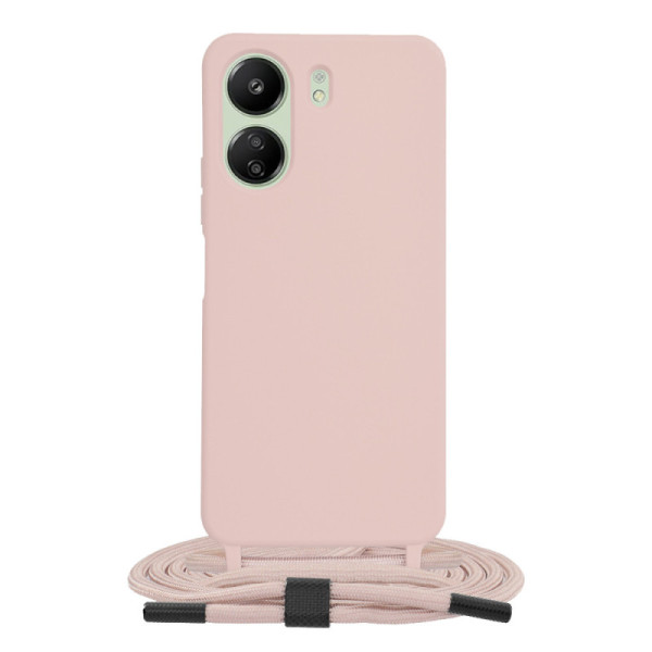 Husa pentru Xiaomi Redmi 13C 4G / Poco C65 - Techsuit Crossbody Lanyard - Pink