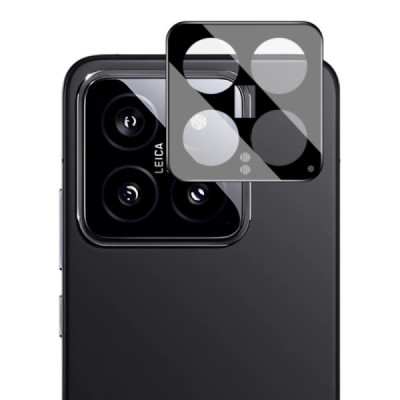 Folie Camera pentru Xiaomi 14 - Techsuit Full Camera Glass - Black - 1