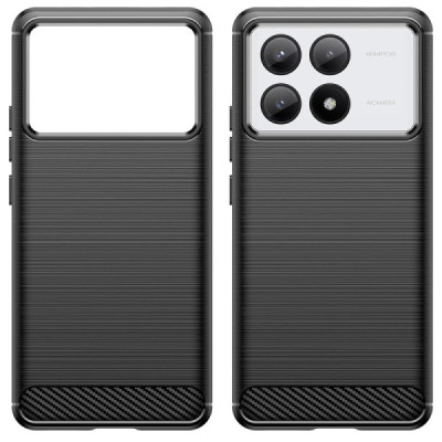 Husa pentru Xiaomi Poco X6 Pro - Techsuit Carbon Silicone - Black - 3