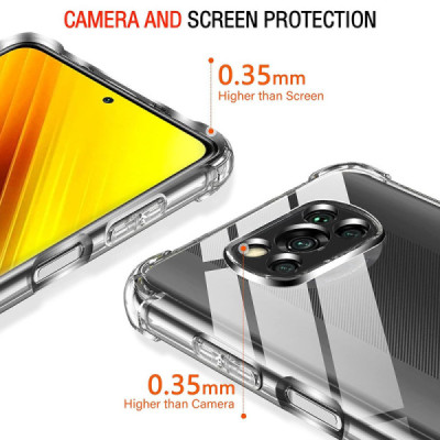 Husa pentru Xiaomi Poco X3 / Poco X3 NFC / Poco X3 Pro - Techsuit Shockproof Clear Silicone - Clear - 4