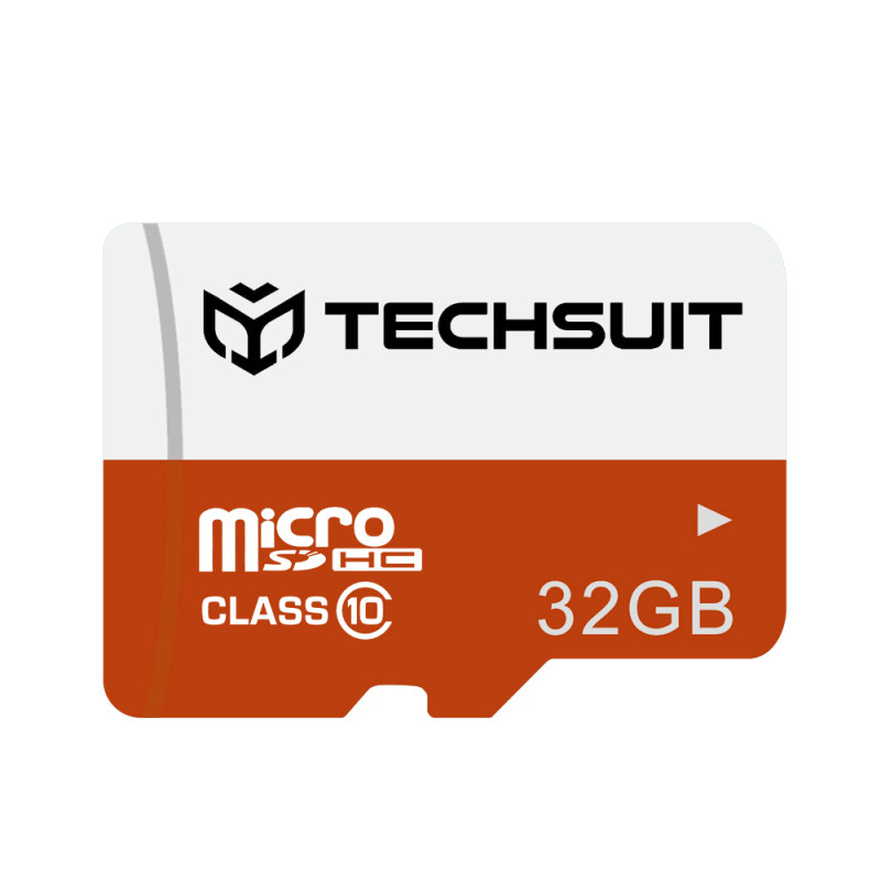 Techsuit - Card de memorie de mare viteză, SDHC, 32 GB, clasa 10 cu adaptor - 1