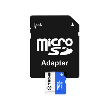 Techsuit - Card de memorie de mare viteză, SDHC, 64 GB, clasa 10 cu adaptor - 3