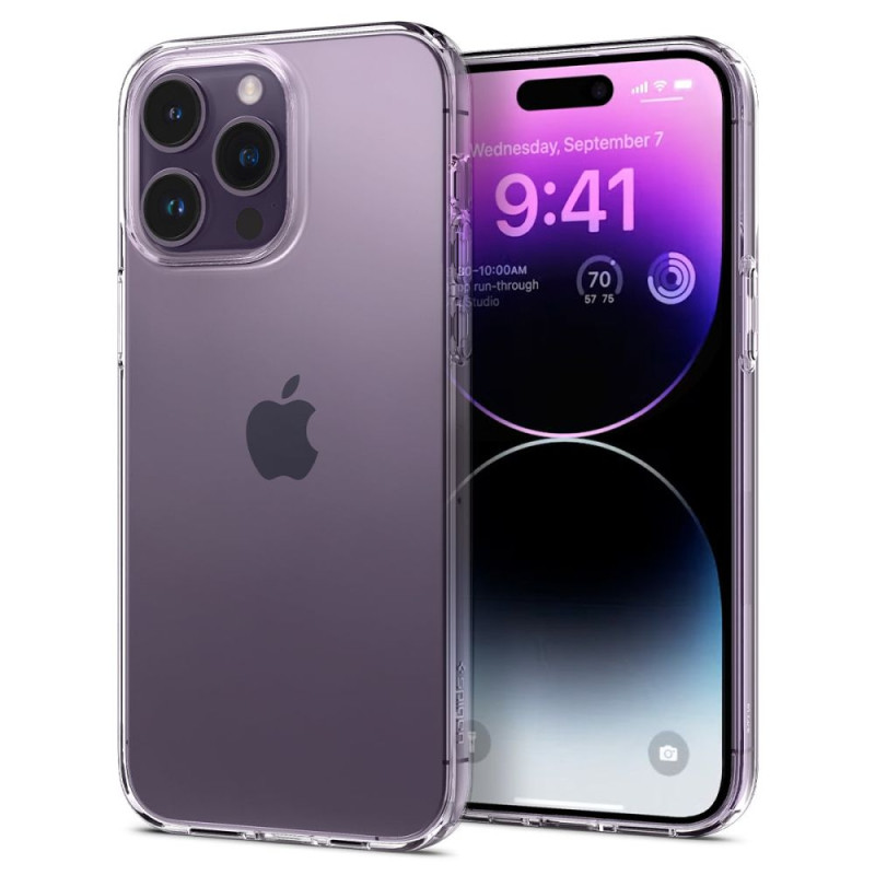 Carcasa Spigen Liquid Crystal compatibila cu iPhone 14 Pro Crystal Clear - 2