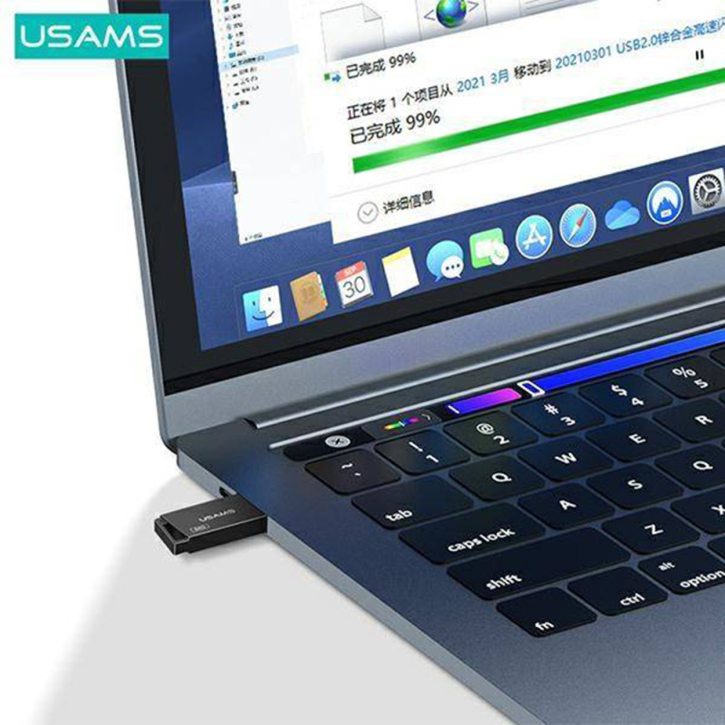 USAMS Memorie USB 2.0, slim, carcasa metal, 16 GB - 4