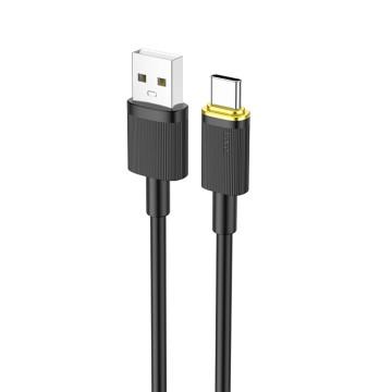 HOCO - Cablu de încărcare (U109) - USB-A la USB Type-C, PD 15W, 3A, 1,2 m - Negru - 1