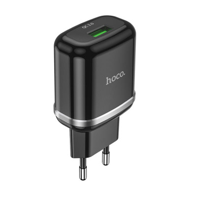 HOCO - Incarcator retea (N3 Special) - USB-A, QC 3.0, 18W, 3A - Negru - 3
