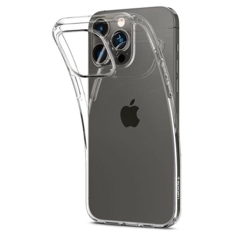Carcasa Spigen Liquid Crystal compatibila cu iPhone 14 Pro Crystal Clear - 3
