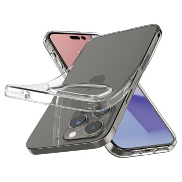 Carcasa Spigen Liquid Crystal compatibila cu iPhone 14 Pro Crystal Clear - 5