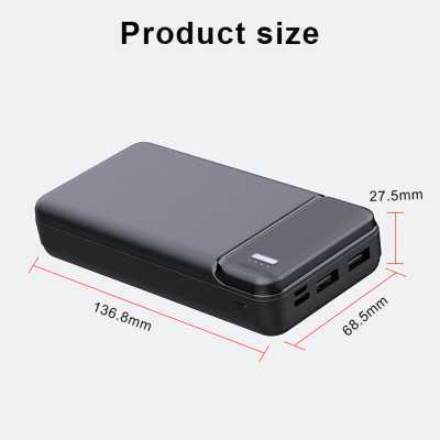 Techsuit - Power Bank Dual USB (PB-N2) - cu semne LED pentru starea de alimentare, 20000 mAh - negru - 7