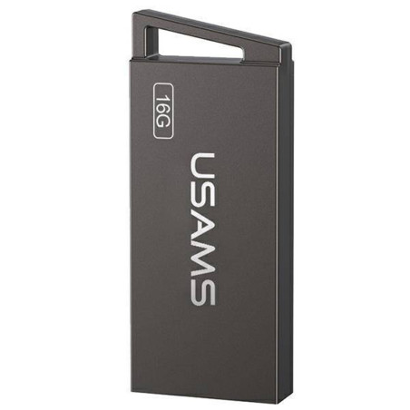 Stick USB memorie USAMS USB 2.0, slim, carcasa metal, 32 GB, iron grey, US-ZB206