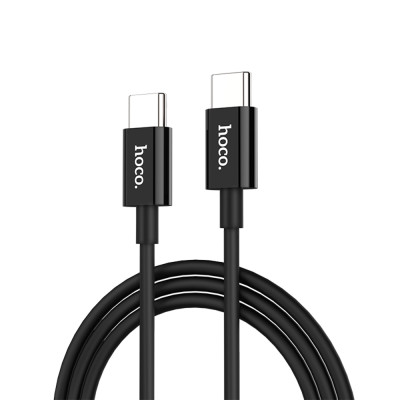 Hoco - Cablu de date Skilled (X23) - USB Type-C la USB Type-C, 15W, 3A, 1,0 m - Negru - 2