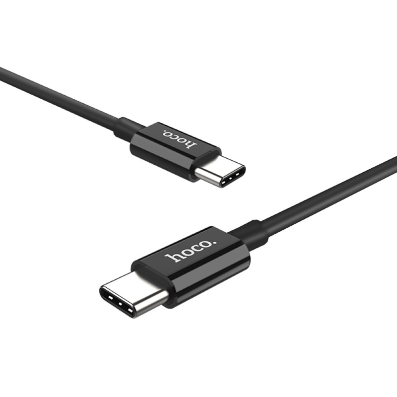 Hoco - Cablu de date Skilled (X23) - USB Type-C la USB Type-C, 15W, 3A, 1,0 m - Negru - 3