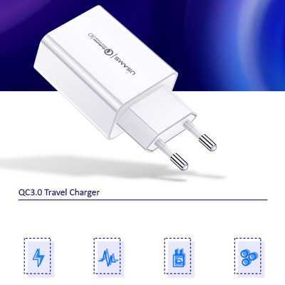 Incarcator retea Usams US-CC083 T22 USB, Quick Charge 3, 18W, Alb - 4