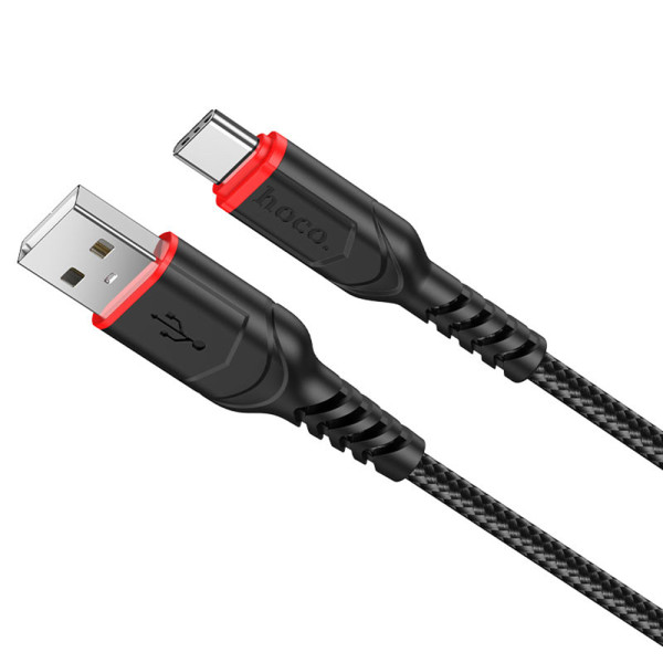 Cablu Type-C Fast Charge 3A la USB-A Hoco X59, 1m, negru