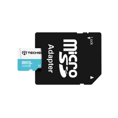 Card de Memorie MicroSDHC 16GB + Adaptor - Techsuit - Black - 2
