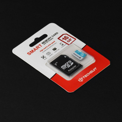 Card de Memorie MicroSDHC 16GB + Adaptor - Techsuit - Black - 7