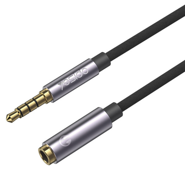 Cablu Audio Adaptor Jack la Jack 1m - Yesido (YAU26) - Black