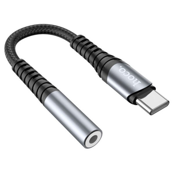 Cablu Audio Adaptor Type-C la Jack 1.2cm - Hoco (LS33) - Grey