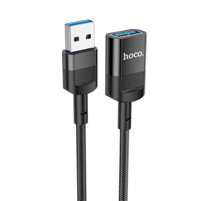Cablu Adaptor USB la USB 3A, 5Gbps, 1.2m - Hoco (U107) - Black - 2