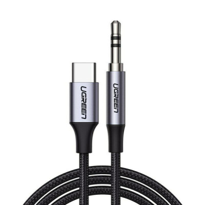 Cablu Audio Adaptor Type-C la Jack 1m - Ugreen (30633) - Deep Gray - 1