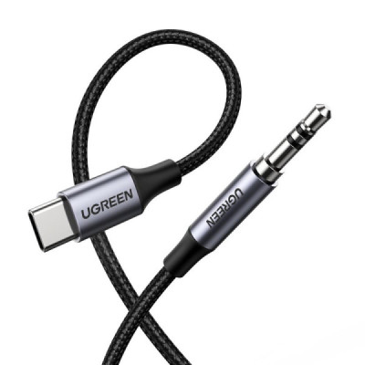 Cablu Audio Adaptor Type-C la Jack 1m - Ugreen (30633) - Deep Gray - 2