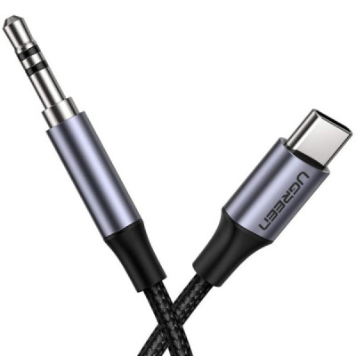 Cablu Audio Adaptor Type-C la Jack 1m - Ugreen (30633) - Deep Gray - 4