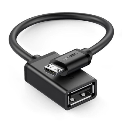 Adaptor USB to Micro-USB 480Mbps, 15cm - Ugreen (10396) - Black - 1