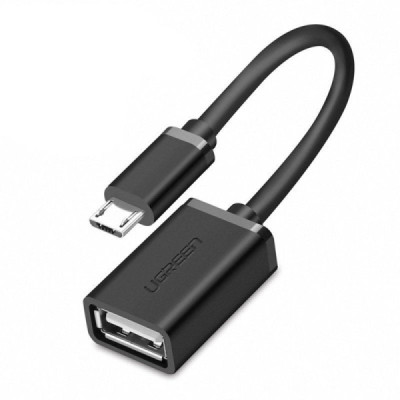 Adaptor USB to Micro-USB 480Mbps, 15cm - Ugreen (10396) - Black - 2