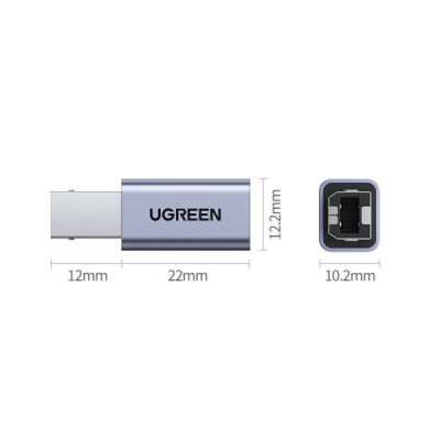 Adaptor OTG Type-C la USB-B 480Mbps - Ugreen (20120) - Gray - 6