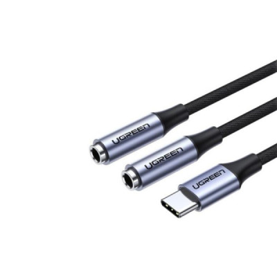 Cablu Audio Adaptor Type-C la Jack, Jack 25cm - Ugreen (30732) - Silver - 2
