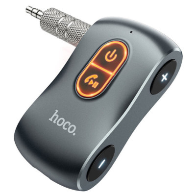 Adaptor Bluetooth Auxiliar Jack - Hoco Tour Car (E73) - Metal Gray - 1