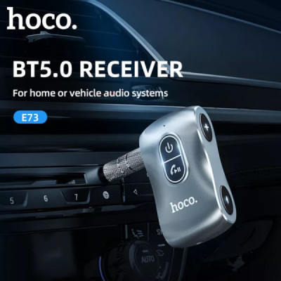 Adaptor Bluetooth Auxiliar Jack - Hoco Tour Car (E73) - Metal Gray - 6