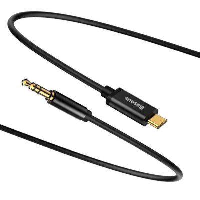 Cablu Audio Adaptor Type-C la Jack 3.5mm, 1.2m - Baseus M01 (CAM01-01) - Black - 2