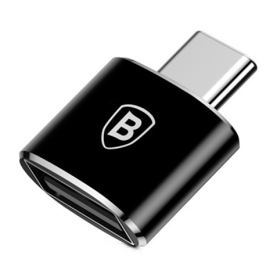 Adaptor OTG USB la Type-C 480Mbps, 2.4A - Baseus (CATOTG-01) - Black - 1