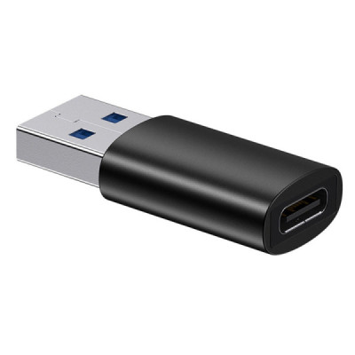 Adaptor din Aluminiu OTG, USB 3.1 la Type-C, 10Gbps - Baseus Ingenuity Series (ZJJQ000101) - Black - 5