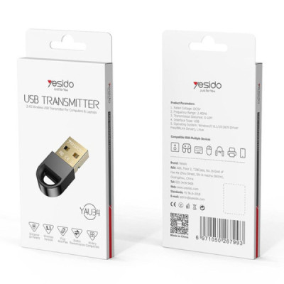 Adaptor Wireless USB-A la Bluetooth - Yesido (YAU34) - Black - 7