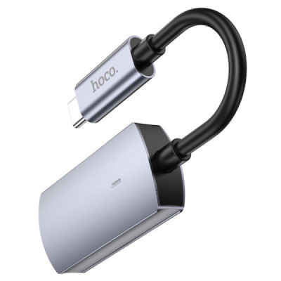 Adaptor OTG Type-C la HDMI, 4K@30Hz 3840*2160P - Hoco Presage (UA20) - Metal Gray - 3