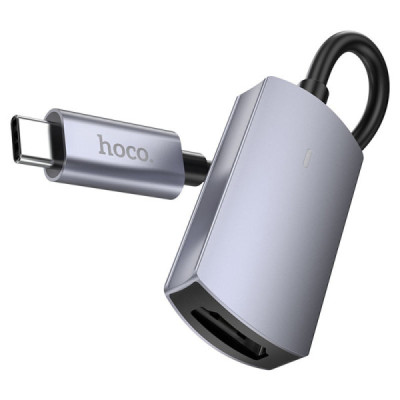 Adaptor OTG Type-C la HDMI, 4K@30Hz 3840*2160P - Hoco Presage (UA20) - Metal Gray - 5