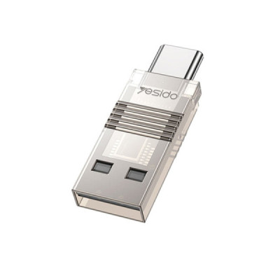 Cititor de Carduri TF, USB, Type-C, 480Mbps - Yesido (GS21) - Transparent - 2